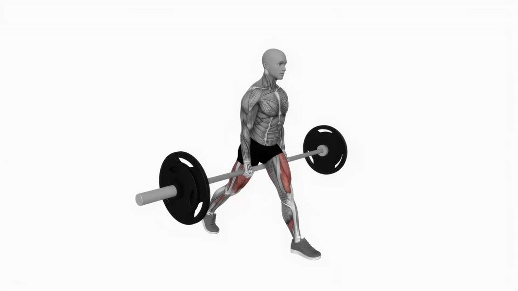 Barbell Jefferson Split Squat exercise